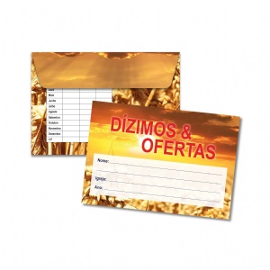 Envelope de Dízimo - 11,5 x 16,5 cm - 2766