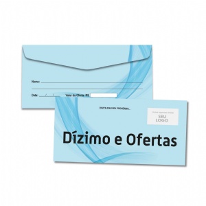 Envelope de Dízimo - 11,4 x 22,9 cm - 2776